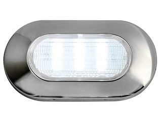 Luce di cortesia ovale 6 LED bianchi