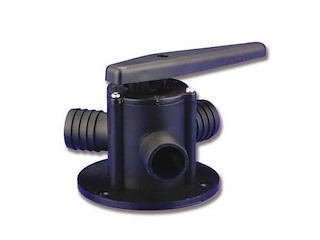 Valvola a 3 vie in plastica - Ø 38 mm. -