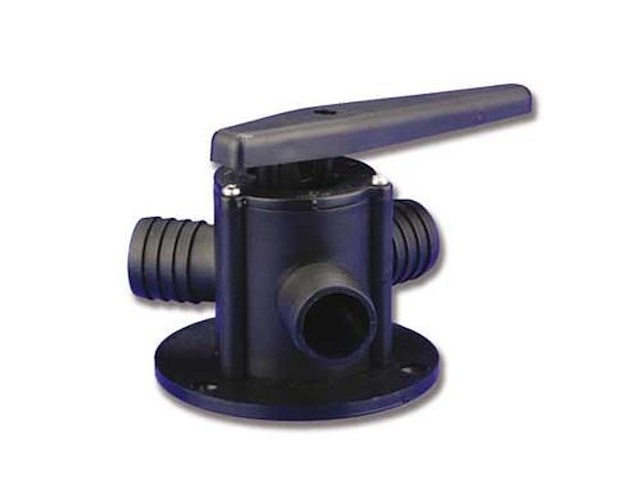 Valvola a 3 vie in plastica - Ø 38 mm. -