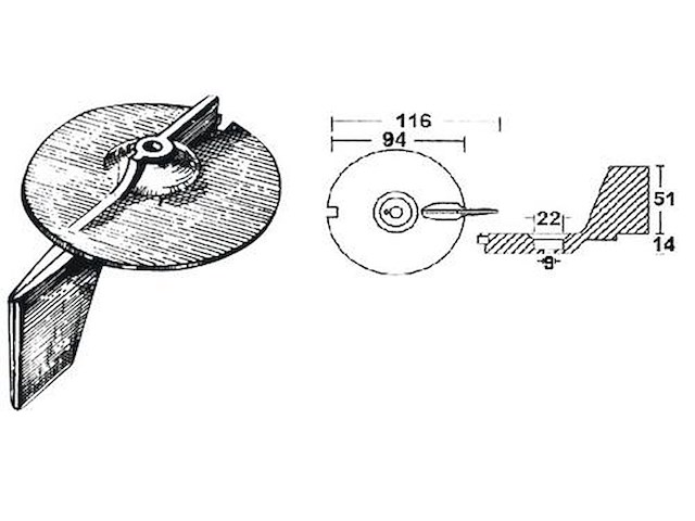 Pinna fuoribordo 18 / 25 Hp - MERCURY / MARINER / MERCRUISER -