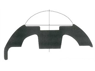 Base in PVC bianco H 70 mm. - 24 Metri