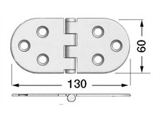 Cerniera 130 x 60 x 3 mm. Heavy Duty