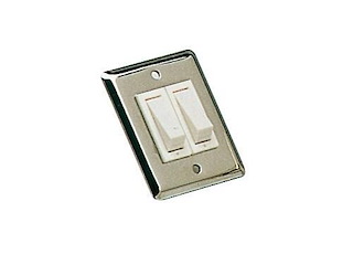 Interruttore basculante in acciaio inox lucidato - Singolo - 