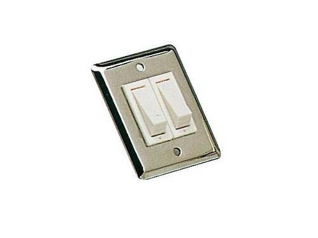 Interruttore basculante in acciaio inox lucidato - Singolo - 