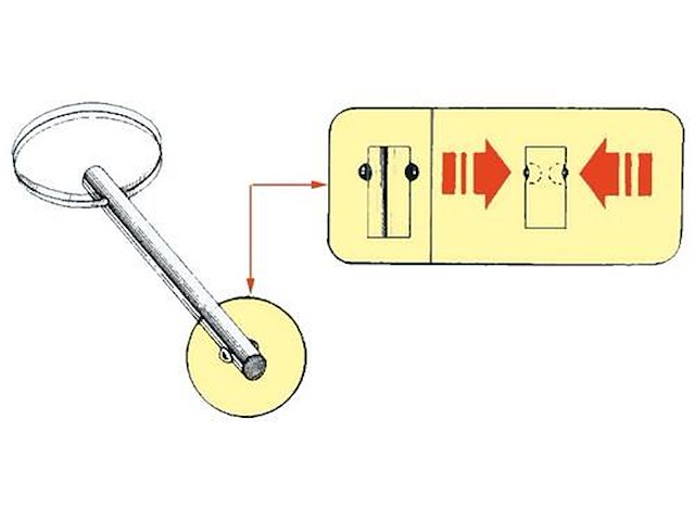 Spinotto autobloccante in acciaio inox - 6 x 64 mm. -