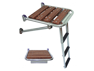 Plancetta di poppa con scaletta - 39 x 45 cm. -