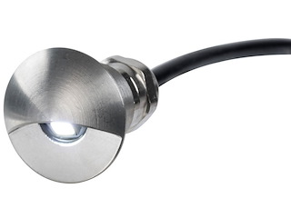 Luce di cortesia LED bianco - corpo inox lucido