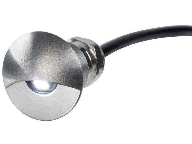 Luce di cortesia LED bianco - corpo inox lucido