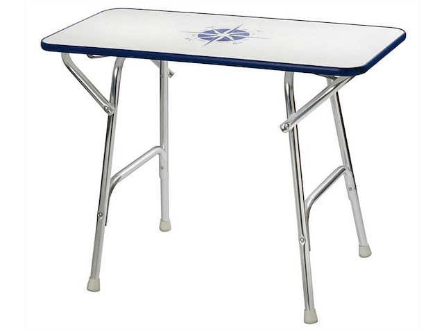 Tavolo pieghevole  80 x 40 x 61H cm. con decoro marino