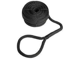 Cima di ormeggio con occhio Nera - 24 mm. -