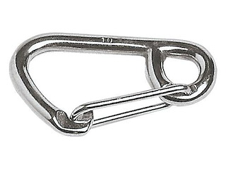 Moschettone grande apertura - fermo a molla 10 x 100 mm