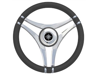 Volante Impact con razze in acciaio inox - Carbon Look