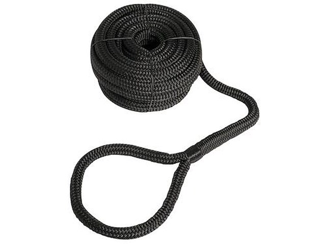 Cima di ormeggio con occhio Nera - 10 mm. -