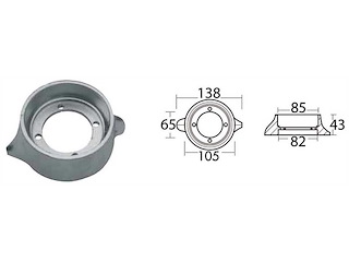 Anodo a collare alluminio Sail Drive 110 - VOLVO -