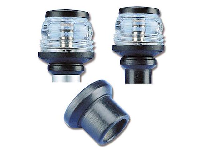 Basetta per fissaggio luce 360° su asta - Nera - 