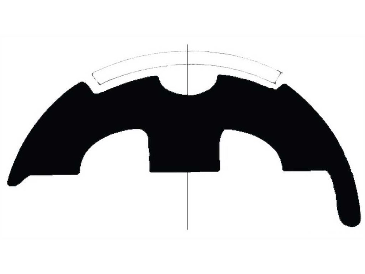 Base in PVC bianco - Profilo sottile H 45 mm. - 24 Metri