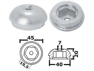 Anodo ricambio elica prua/poppa per Side-Power (Sleipner)