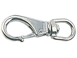 Moschettone in acciaio inox con girella - 94 mm