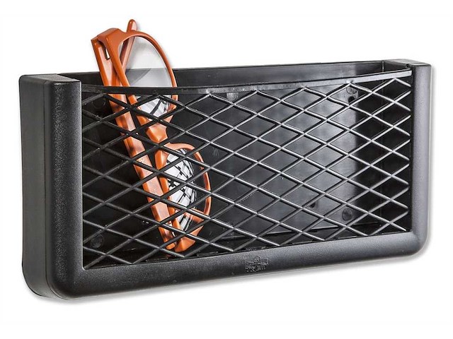 Tasca portaoggetti con rete in gomma - Nera-