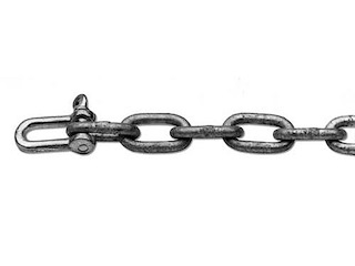 Spezzone di 5 metri di catena con grillo