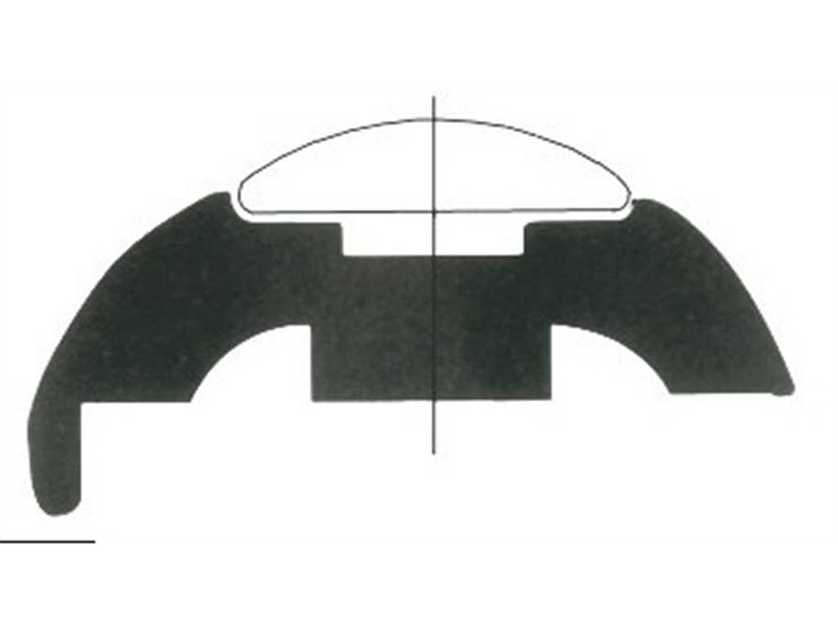 Base in PVC bianco H 55 mm. - 24 Metri