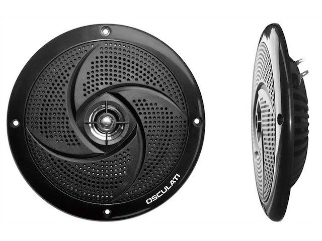 Casse stereo ultra piatte doppio cono nere 6,5""