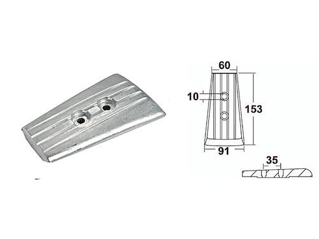 Anodo alluminio piede SX / DPS - VOLVO -