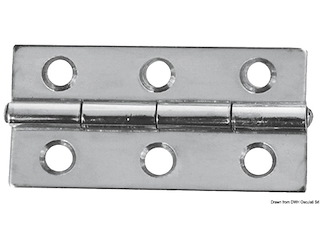 Cerniera 60 x 30 x 1,3 mm.