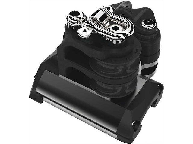 Stop LEWMAR in alluminio con puleggia singola arricavo e strozzatore - Misura 2