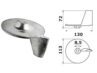 Pinna alluminio 75 / 130 Hp - HONDA -