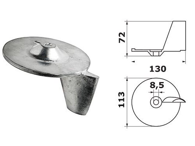 Pinna alluminio 75 / 130 Hp - HONDA -