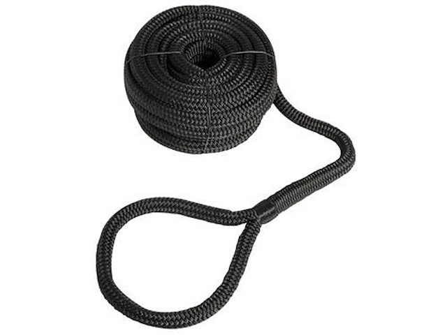 Cima di ormeggio con occhio Nera - 12 mm. -