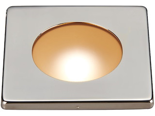 Plafoniera Led bianca e rossa incasso dimmerabile - ghiera inox -