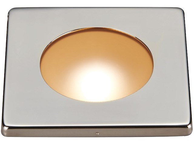 Plafoniera Led bianca e rossa incasso dimmerabile - ghiera inox -