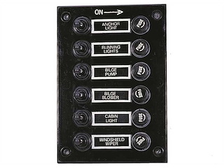 Pannello elettrico "Boat" 6 interruttori 