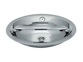 Lavello ovale in acciaio inox - 510 mm