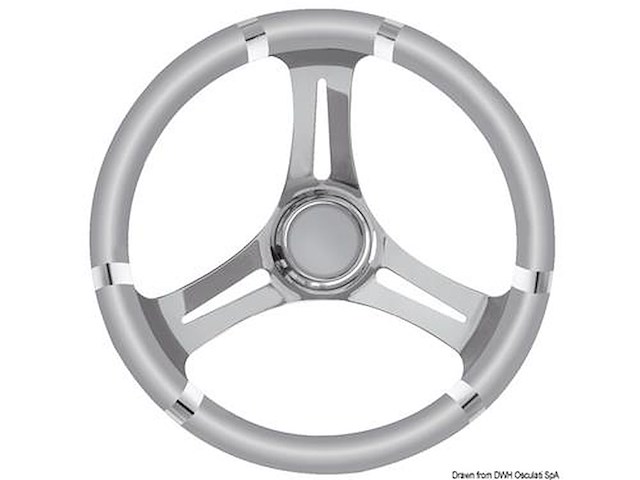 Volante Riviera VS in poliuretano e acciaio - Grigio - 