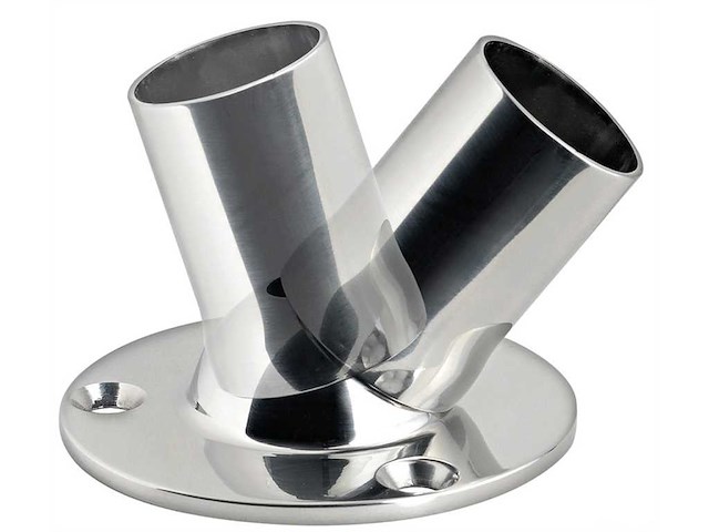 Basetta tonda snodata per tubo da 25 Ø mm