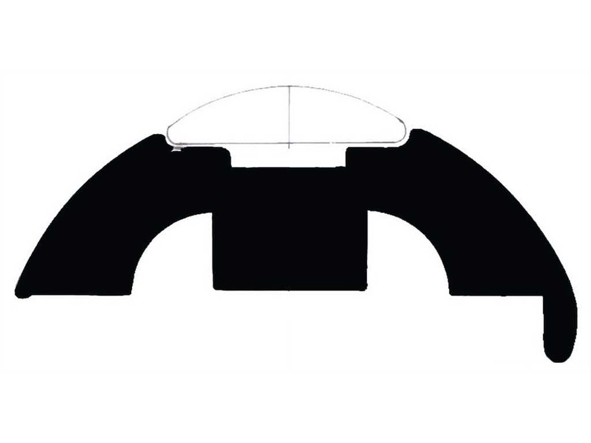 Base in PVC bianco H 45 mm. - 24 Metri