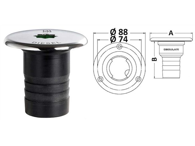 Tappi imbarco Clever - Diesel 50 Ø mm