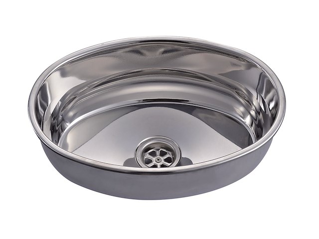 Lavello ovale in acciaio inox - 390 mm