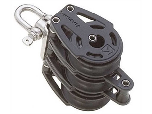 Bozzello 3 pulegge (testa universale) con arricavo VIADANA - "A"