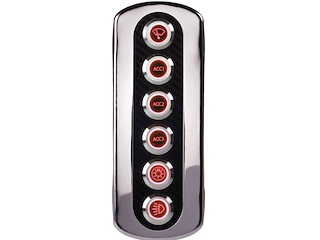 Pannello interruttori in fibra di carbonio LED Rosso