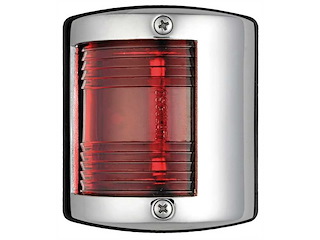 Luce di navigazione Utility corpo in Acciaio Inox - Rosso