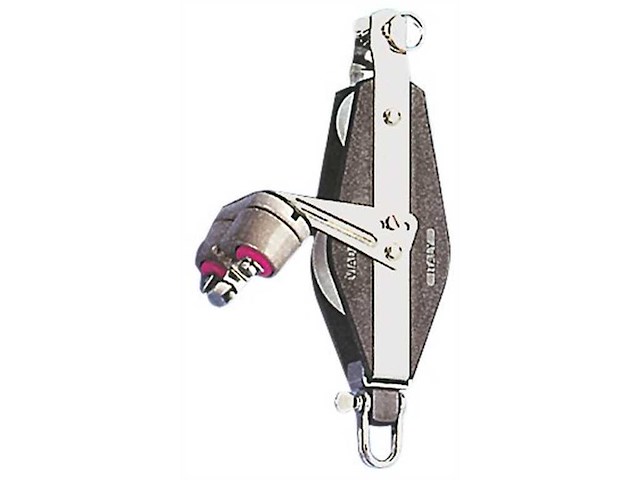 Bozzello 2 pulegge a violino con strozzascotte + testa universale con arricavo VIADANA - "B"