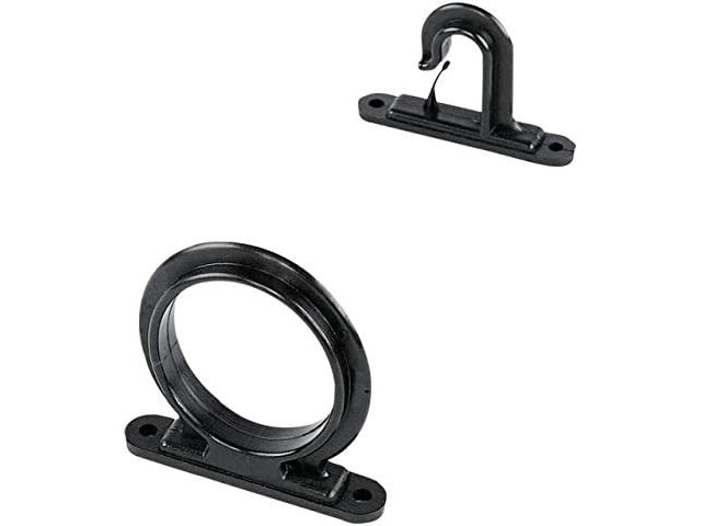 Reggicanna da parete o soffitto - Nero -