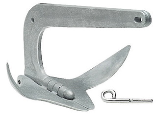 Ancora Trefoil pieghevole acciaio fuso zingato - 7,5 Kg. -