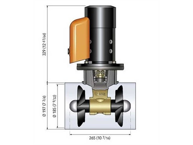 Elica di prua Quick BTQ 185 DP - 85 kg 12 V