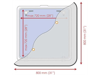 Tendina oscurante + zanzariera per passo-uomo - 800 x 800