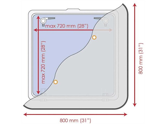 Tendina oscurante + zanzariera per passo-uomo - 800 x 800